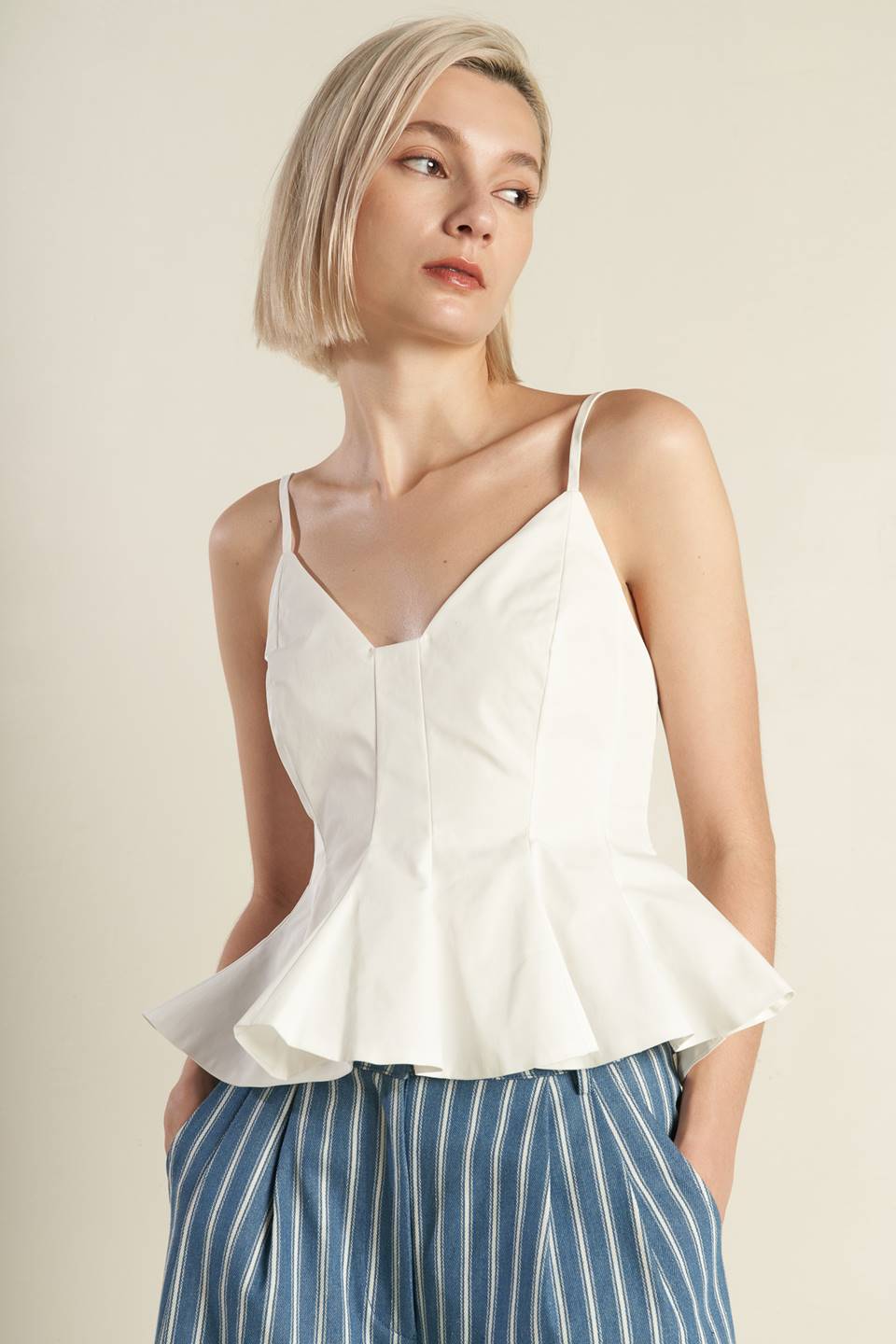 Peplum Summer Cami Top | Trendy Tops Outfit Idea for Women by Ro + Ivy | Elevated Basics, Modern Comfort & Style