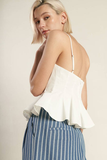 Peplum Summer Cami Top | Trendy Tops Outfit Idea for Women by Ro + Ivy | Elevated Basics, Modern Comfort & Style