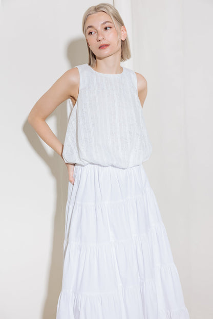 Lightweight Sleeveless Round Neck Summer Top with Back Bow Tie | Trendy Tops Outfit Idea for Women by Ro + Ivy | Elevated Basics, Modern Comfort & Style