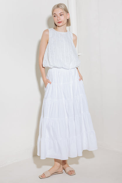 Lightweight Sleeveless Round Neck Summer Top with Back Bow Tie | Trendy Tops Outfit Idea for Women by Ro + Ivy | Elevated Basics, Modern Comfort & Style