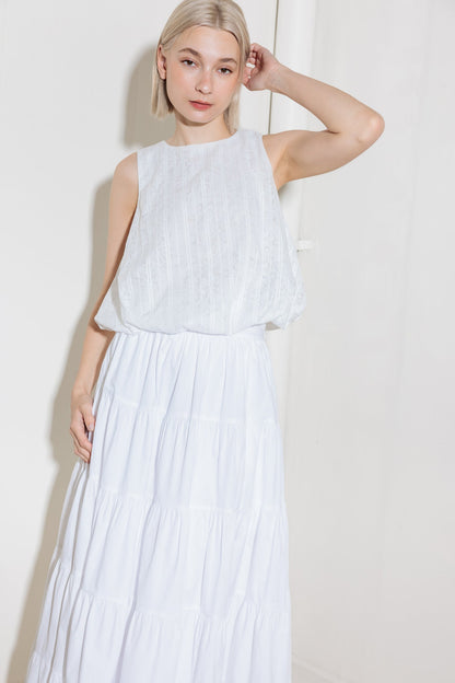 Lightweight Sleeveless Round Neck Summer Top with Back Bow Tie | Trendy Tops Outfit Idea for Women by Ro + Ivy | Elevated Basics, Modern Comfort & Style