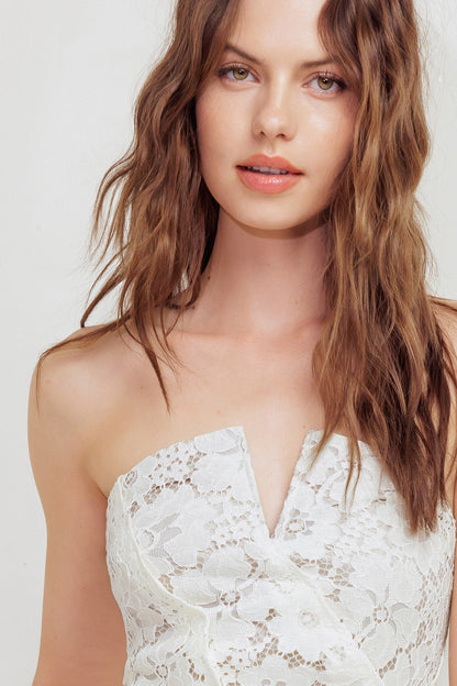 Lace Tube Top with Smocked Back | Trendy Tops Outfit Idea for Women by Ro + Ivy | Elevated Basics, Modern Comfort & Style