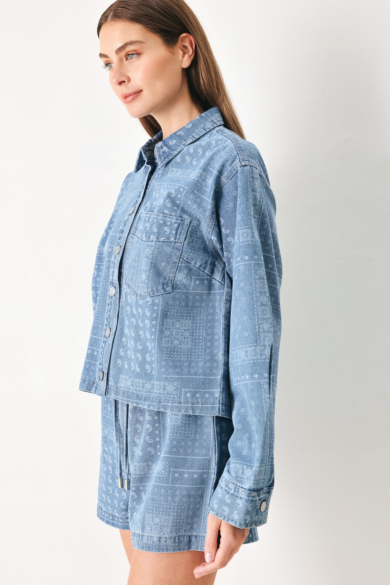 Vintage Bandana Denim Jacket