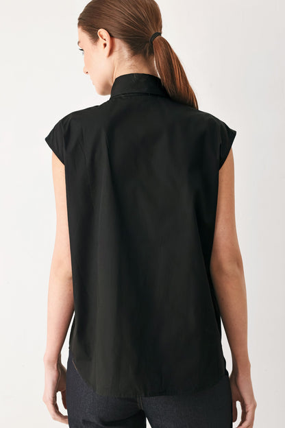 Tie Front Bow Button Up Blouse