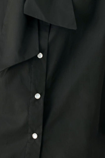 Tie Front Bow Button Up Blouse