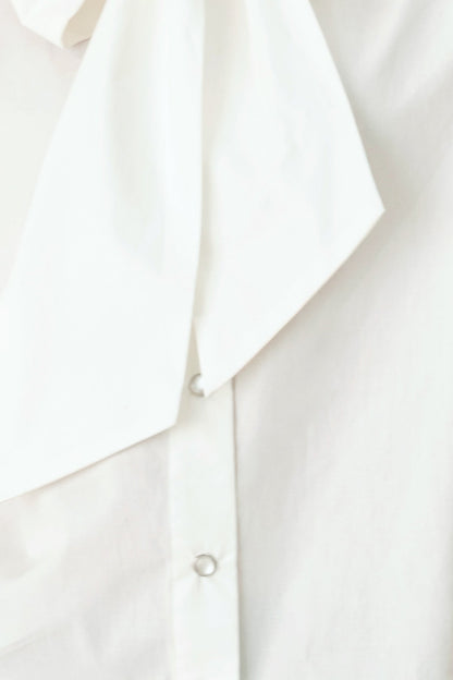 Tie Front Bow Button Up Blouse