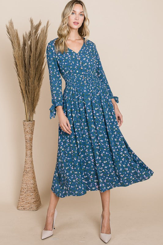 Floral V-Neck Midi Dress for Women | Midi Dress | Ro + Ivy