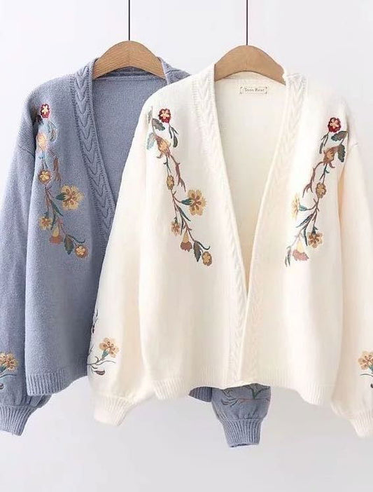 Floral Knit Cardigan - Ro + Ivy