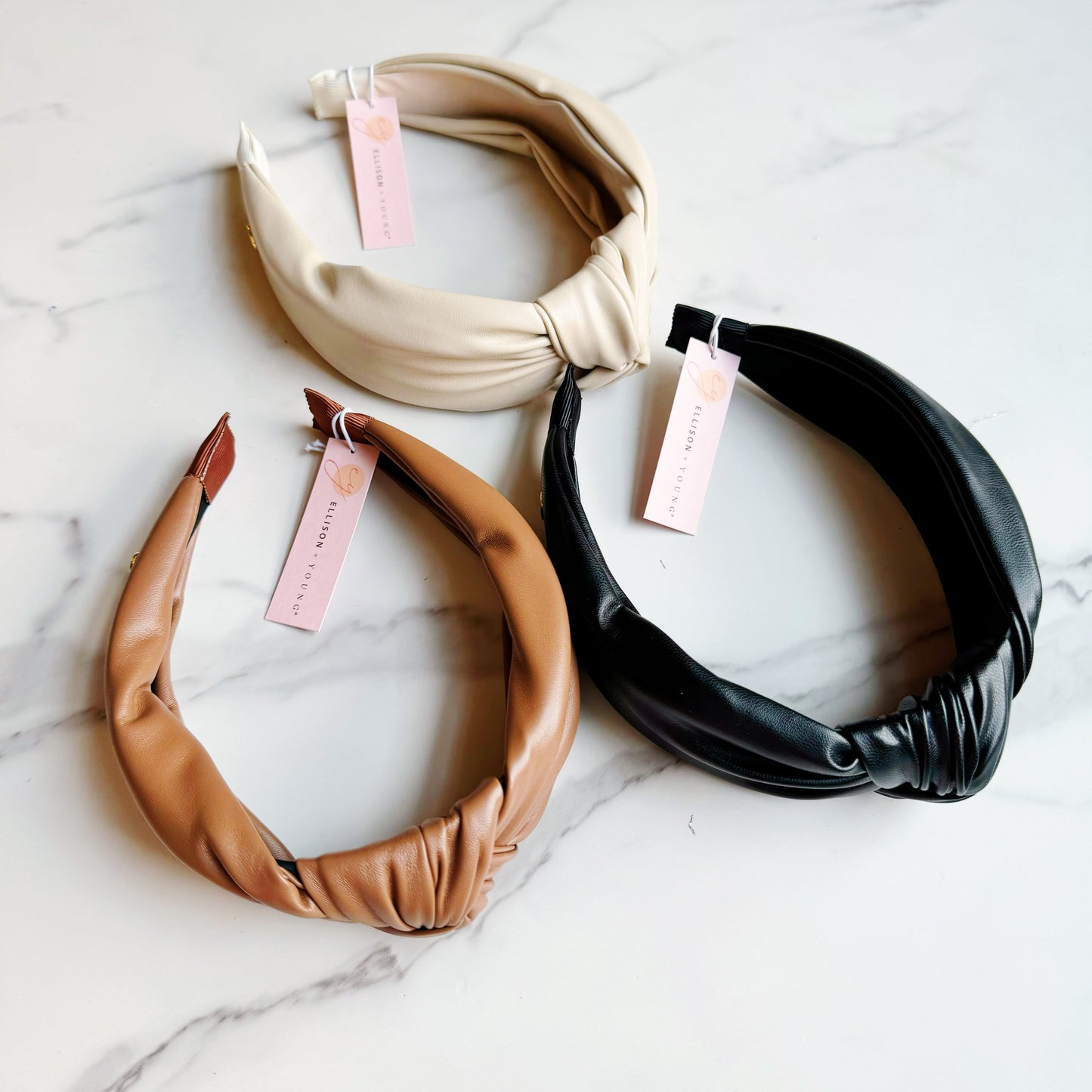 Timeless Knotted Leather Look Headband — Sophisticated Everyday Hair Accessory - Hair Accessories