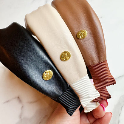 Timeless Knotted Leather Look Headband — Sophisticated Everyday Hair Accessory - Hair Accessories