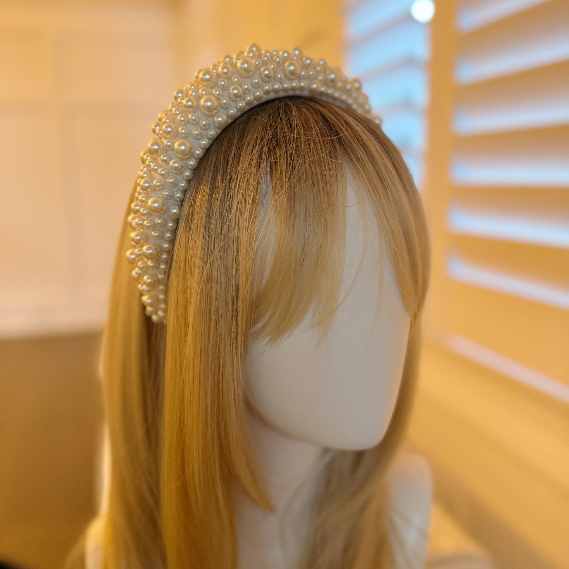 Bold Pearl Embellished Statement Headband — Bridal Occasion Elegant Hair Accessory - Hair Accessories