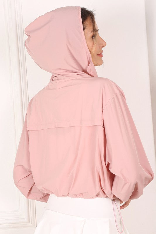Gia Pink Hooded Windbreaker | Jackets | Ro + Ivy