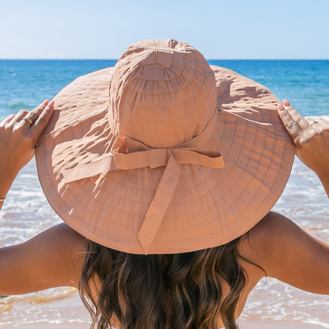 Classic Bow Accent Sunhat - Khaki