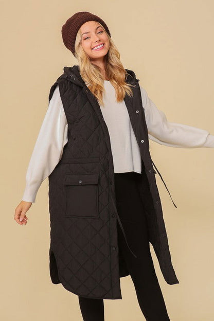 Haileys Hooded Oversized Vest Jacket – outfit idea for women | Ro + Ivy