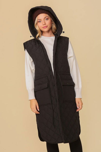 Haileys Hooded Oversized Vest Jacket – outfit idea for women | Ro + Ivy
