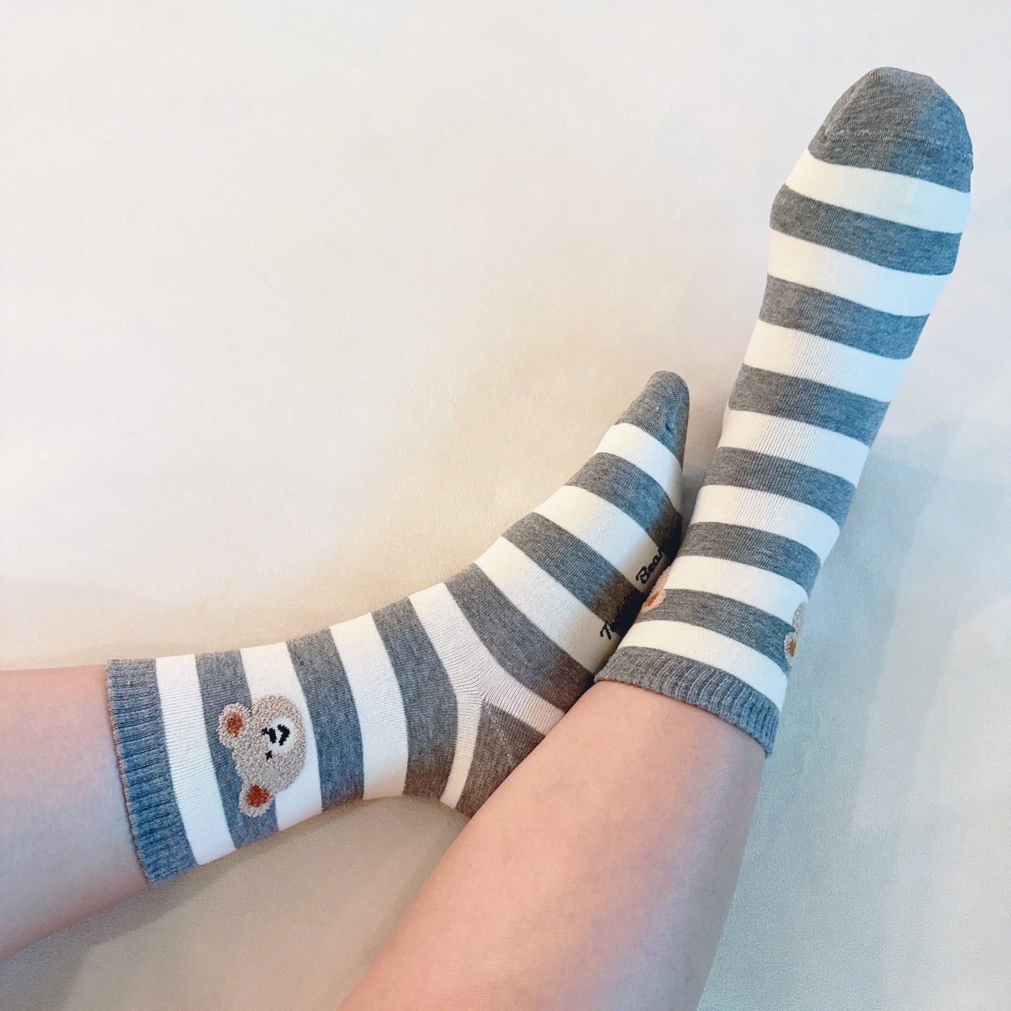 Hehe Bear Socks Set Of 2 - Socks
