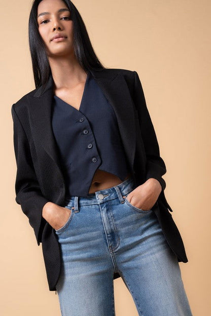 High Rise Relaxed Wide Leg Jeans – outfit idea for women | Ro + Ivy