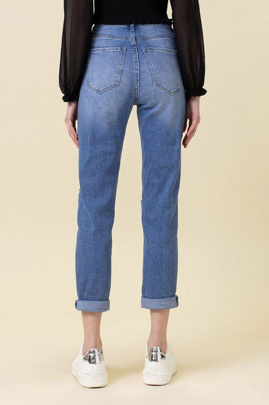 High Waisted Mom Jeans - Ro + Ivy