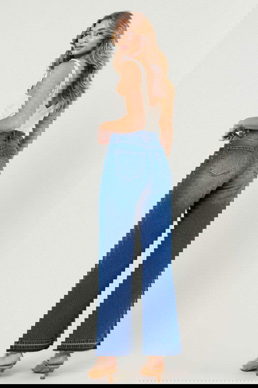 HIGH WAISTED WIDE LEG JEANS – outfit idea for women | Ro + Ivy