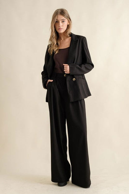 Hight Waist Wide Pants - Ro + Ivy