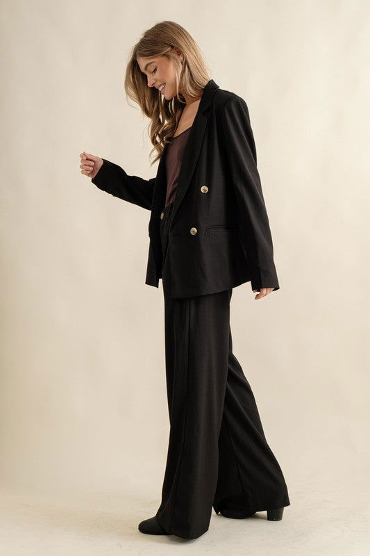 Hight Waist Wide Pants - Ro + Ivy