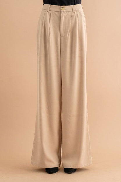 Hight Waist Wide Pants - Ro + Ivy