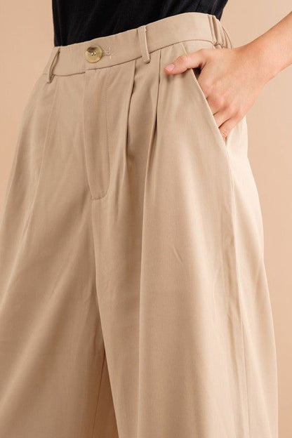 Hight Waist Wide Pants - Ro + Ivy