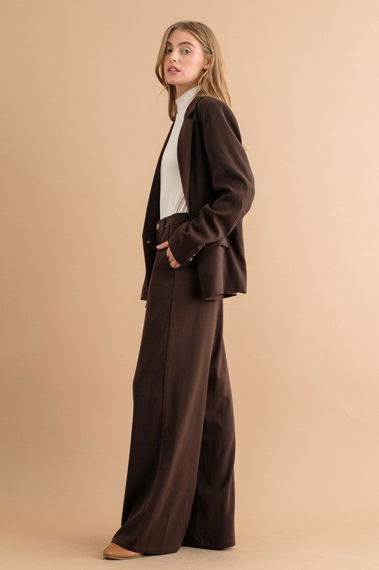 Hight Waist Wide Pants - Ro + Ivy