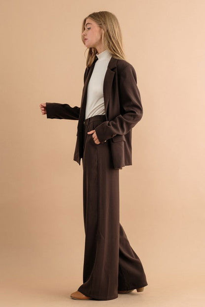 Hight Waist Wide Pants - Ro + Ivy