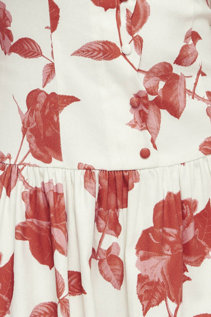 Floral Printed Sleeveless Midi Dress Trendy Midi Dresses Outfit Idea for Women | Ro + Ivy