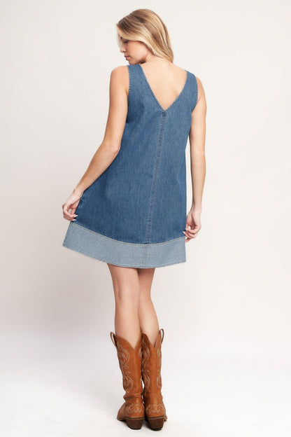 Main Street Denim Mini Dress