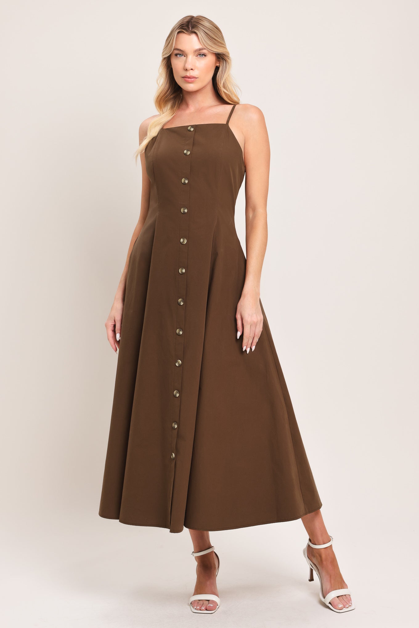 Lightweight Cotton A-Line Midi Dress
