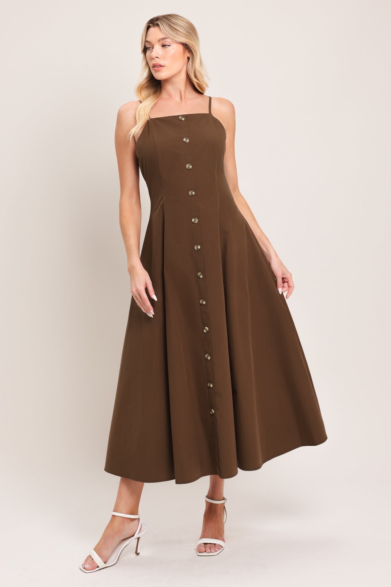 Lightweight Cotton A-Line Midi Dress
