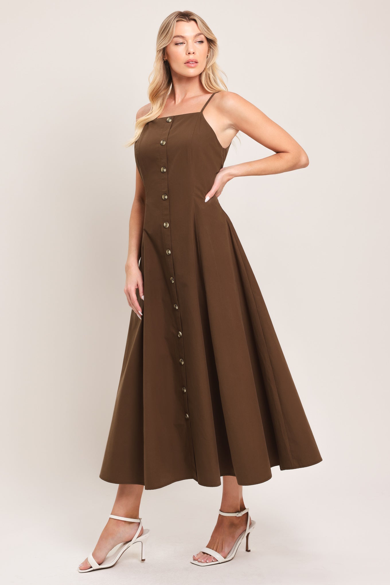 Lightweight Cotton A-Line Midi Dress