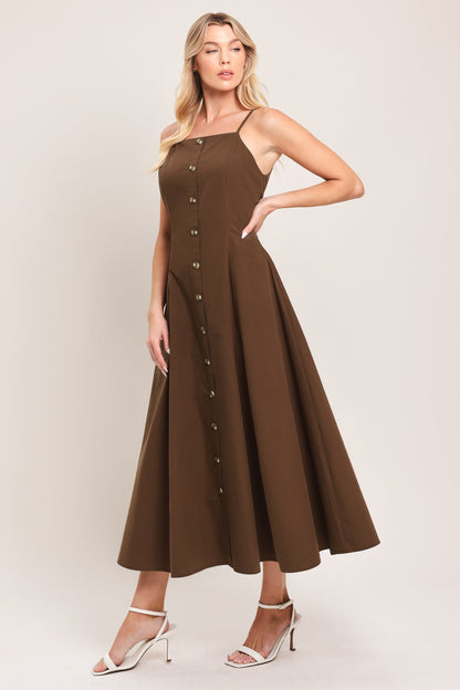 Lightweight Cotton A-Line Midi Dress