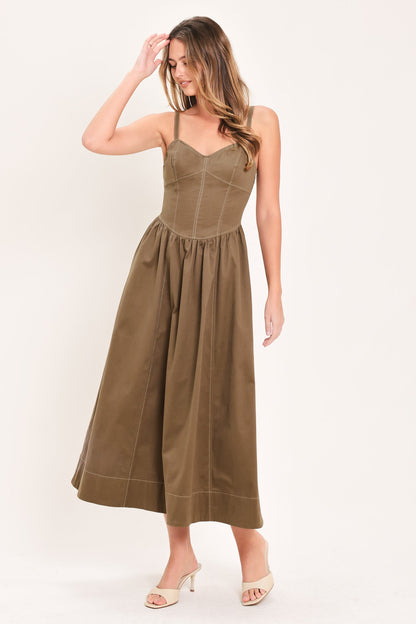 Corset Cami Midi Dress