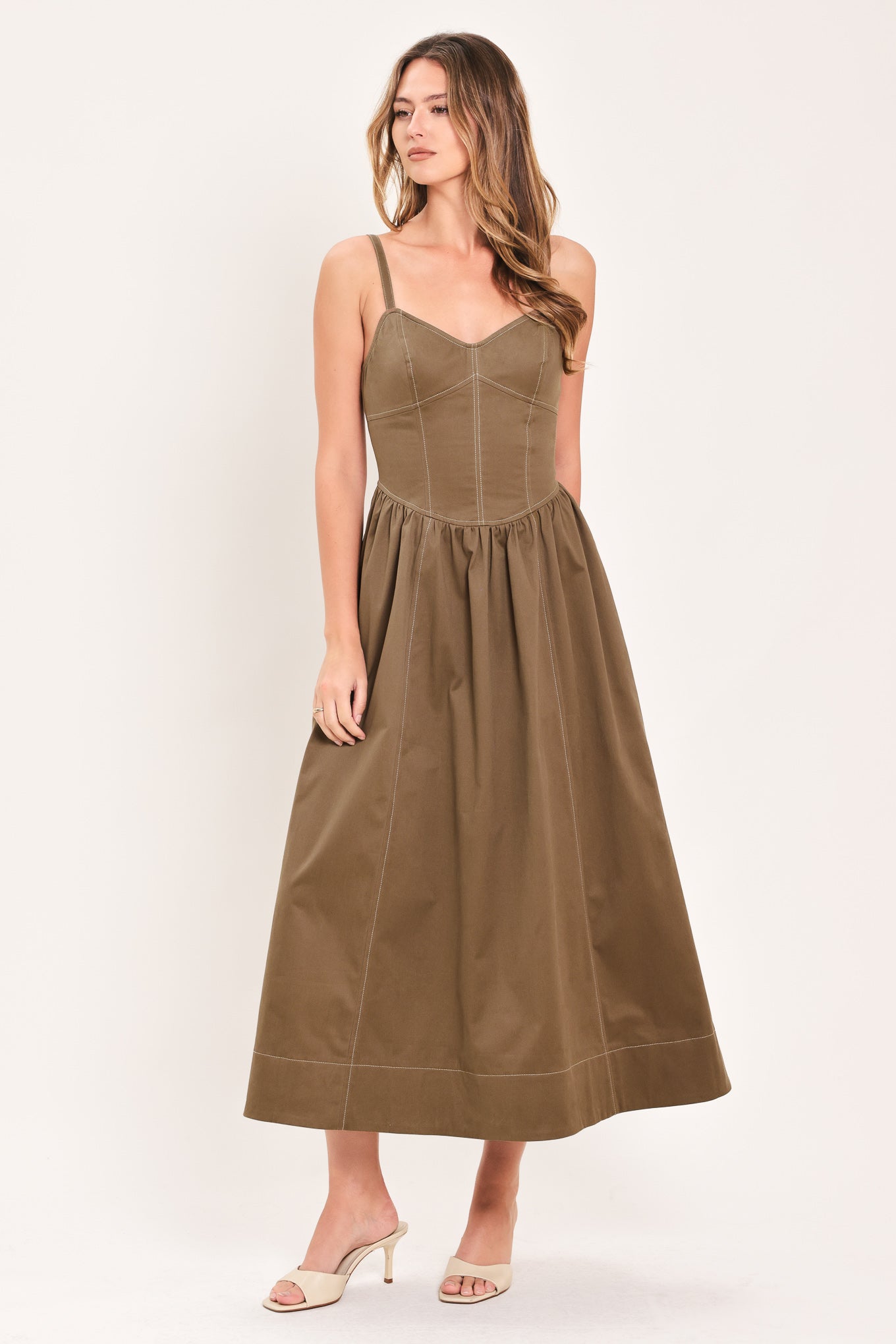Corset Cami Midi Dress