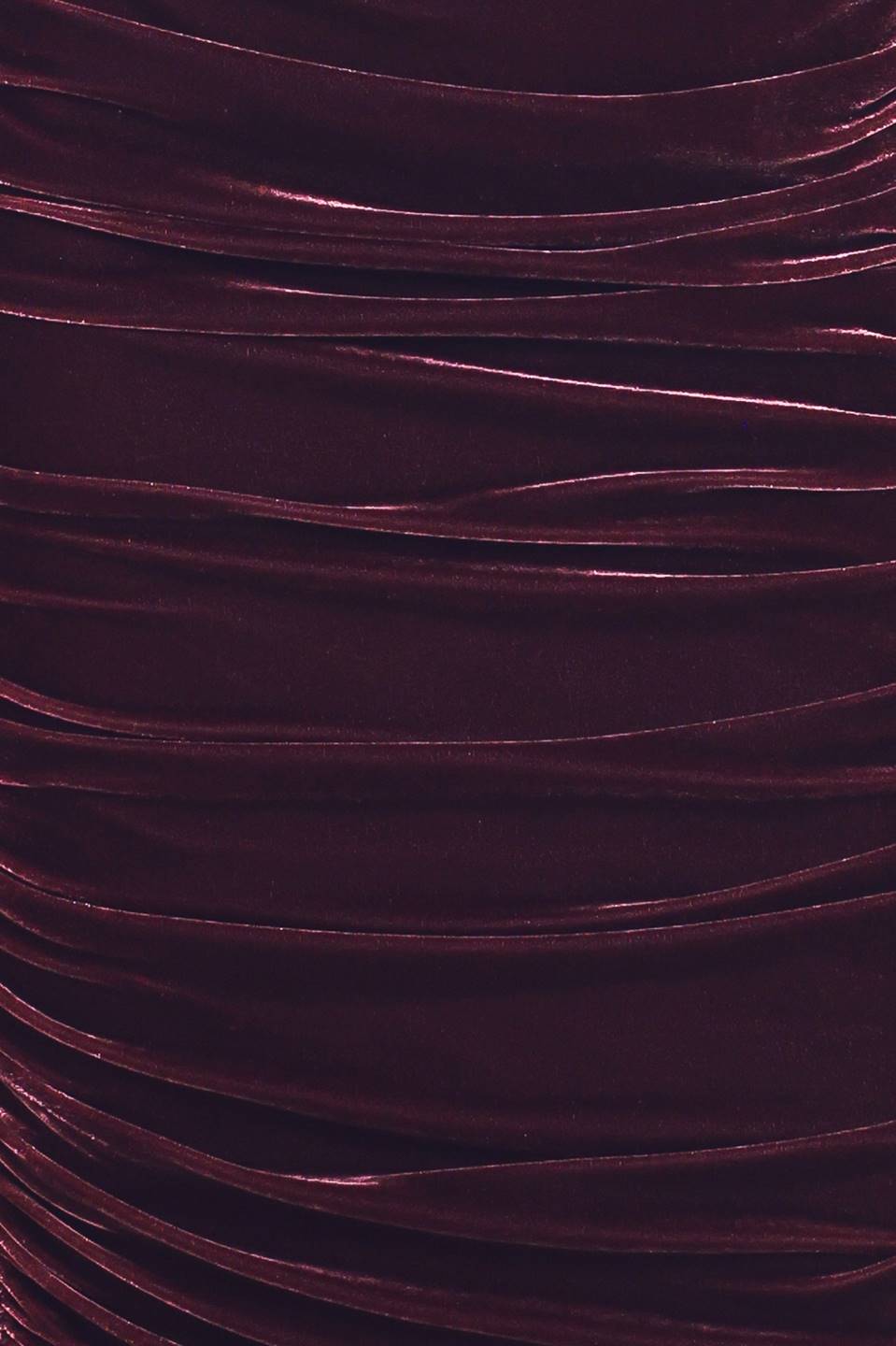 Plum Velvet Off-Shoulder Ruched Midi Dress