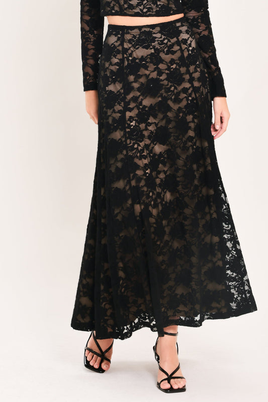 Evening Wear Long Lace Skirt