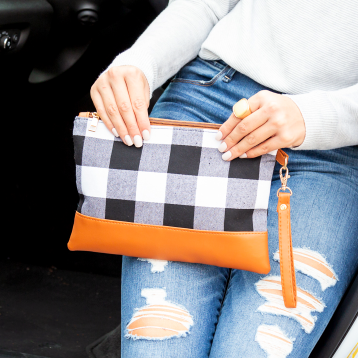 Buffalo Plaid Clutch -