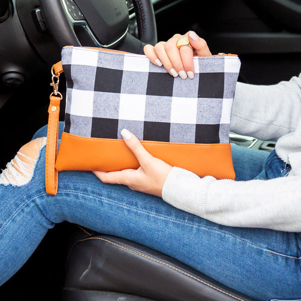 Buffalo Plaid Clutch -
