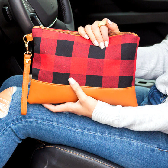 Buffalo Plaid Clutch -