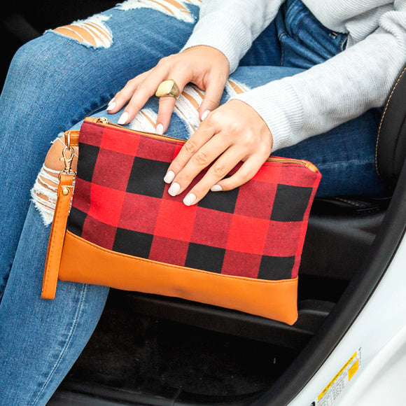 Buffalo Plaid Clutch -
