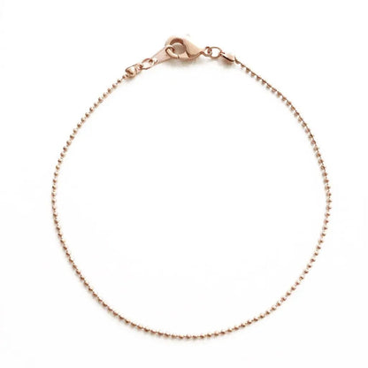 Thin Ball Chain Bracelet — Classic Stackable Delicate Everyday Jewelry - Bracelets