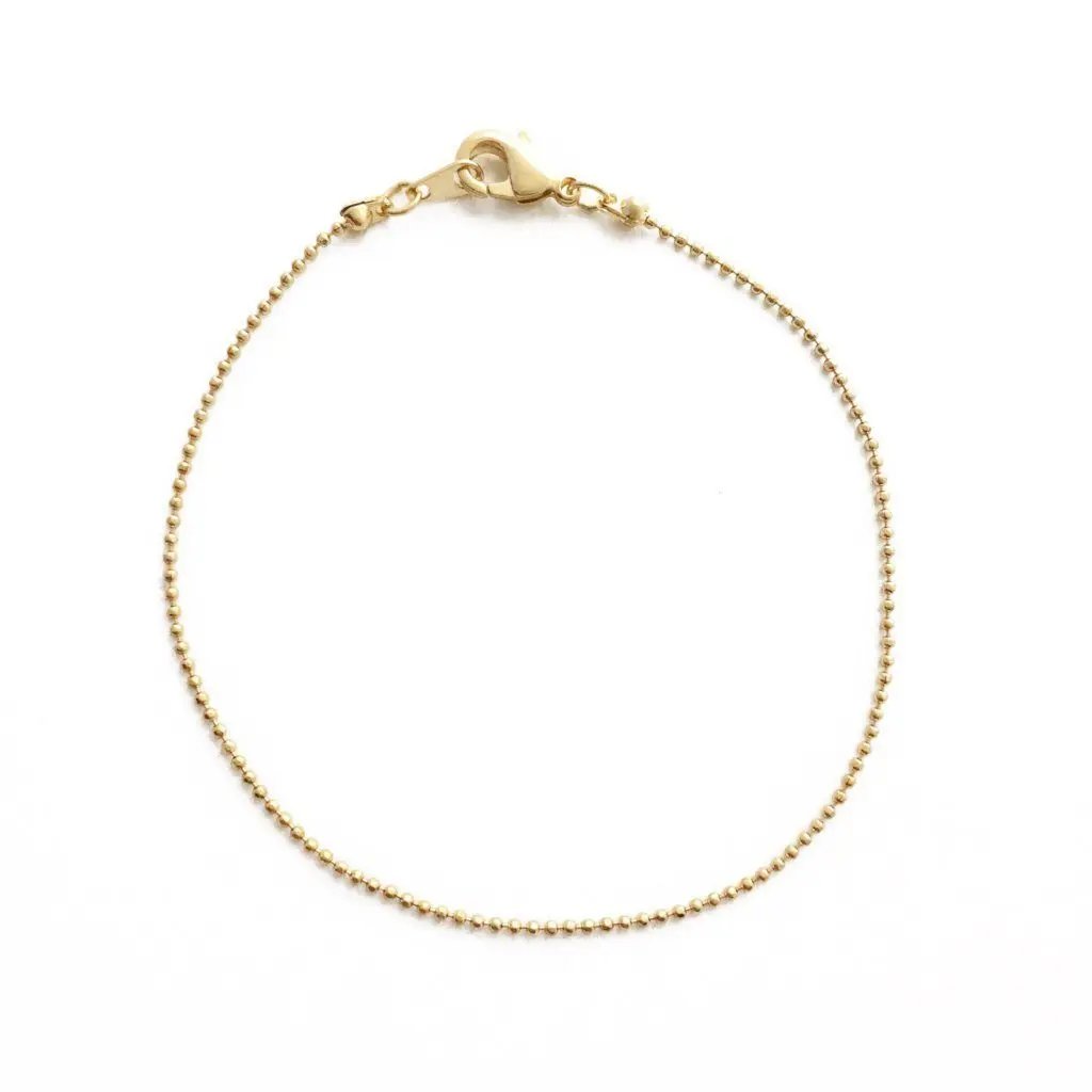 Thin Ball Chain Bracelet — Classic Stackable Delicate Everyday Jewelry - Bracelets