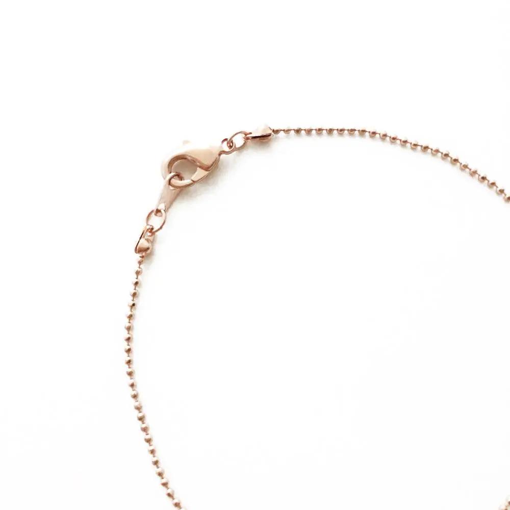 Thin Ball Chain Bracelet — Classic Stackable Delicate Everyday Jewelry - Rose Gold Bracelets