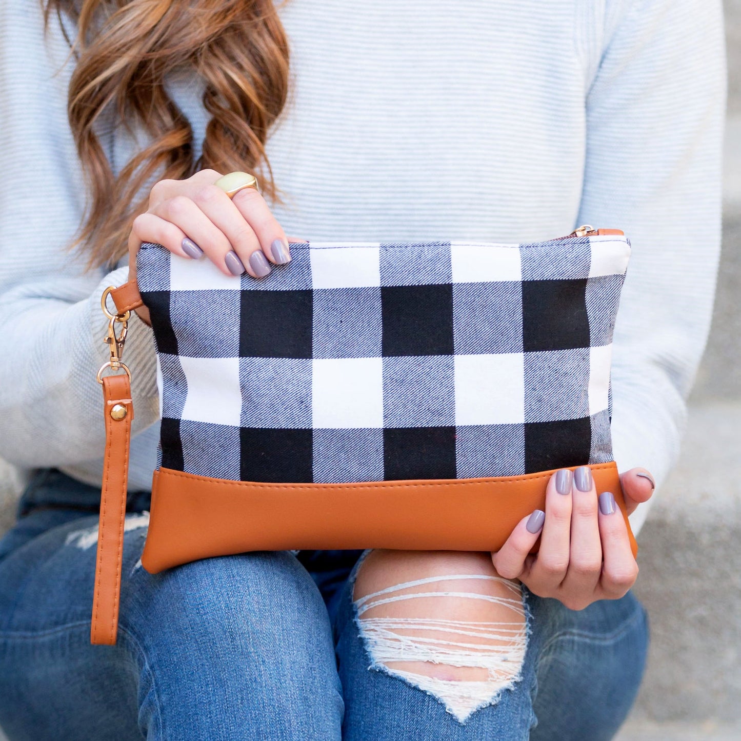 Buffalo Plaid Clutch -