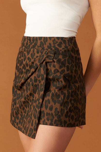 Leopard Printed Mini Skort | Trendy Skorts Outfit Idea for Women by Ro + Ivy | Elevated Basics, Modern Comfort & Style