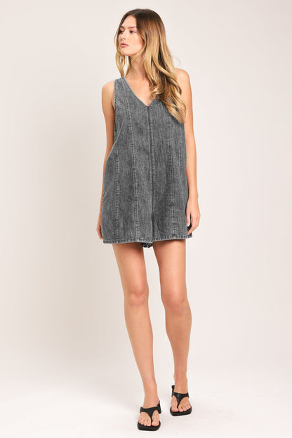 Cool Sweet Lightweight Denim Romper