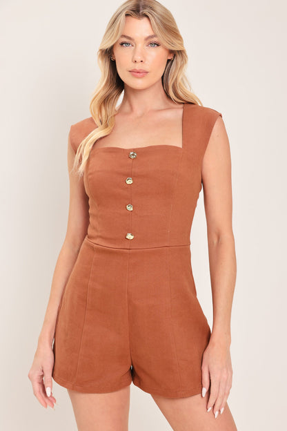 Terracotta Chic Woven Romper